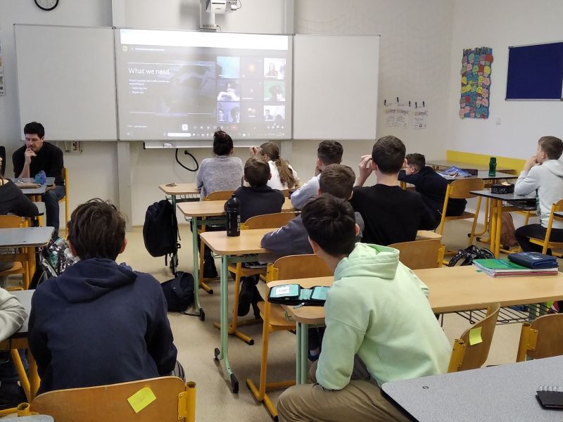 On-line setkání se studenty z Purkersdorfu