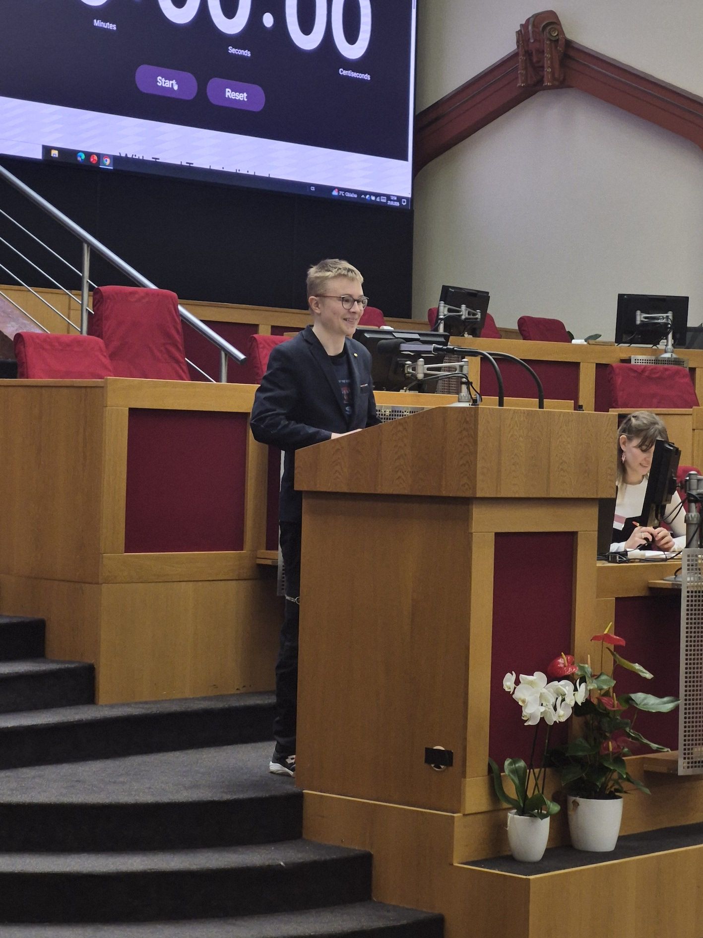 Marek Žilka z 1.D/4 v celostátním kole Olympiády lidských práv