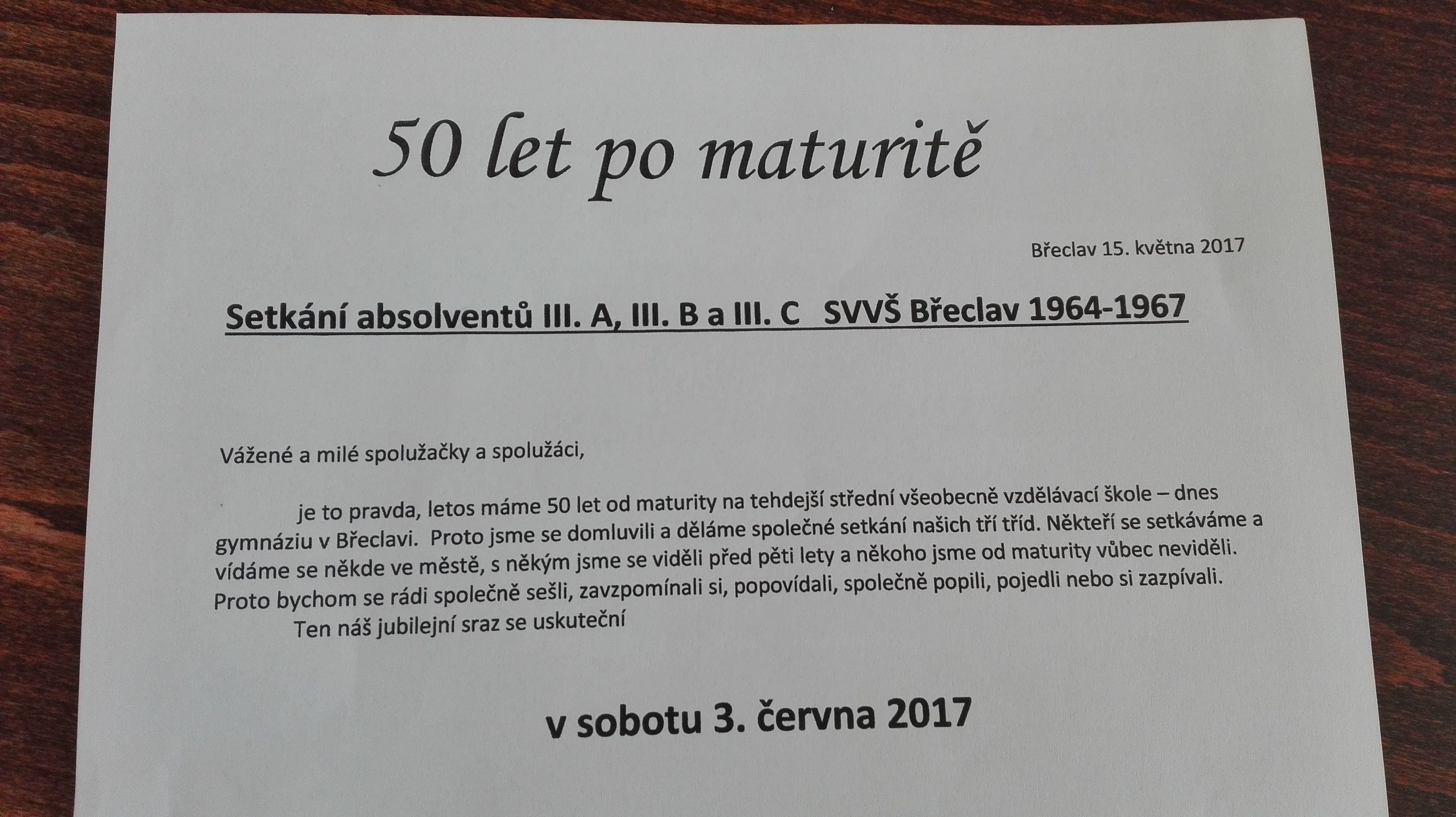 Absolventi 1967 a 2017