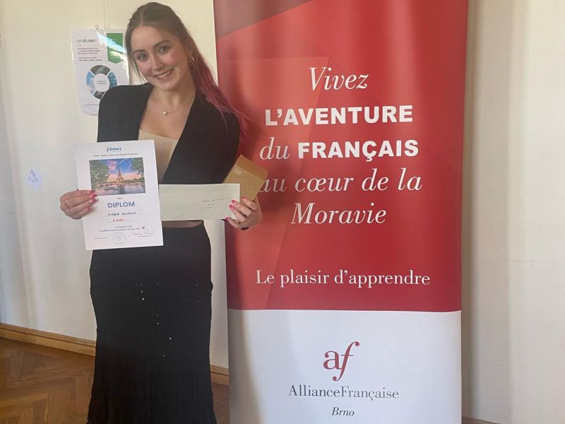 Kristýna Petrčková je třetí nejlepší francouzštinářka v kraji