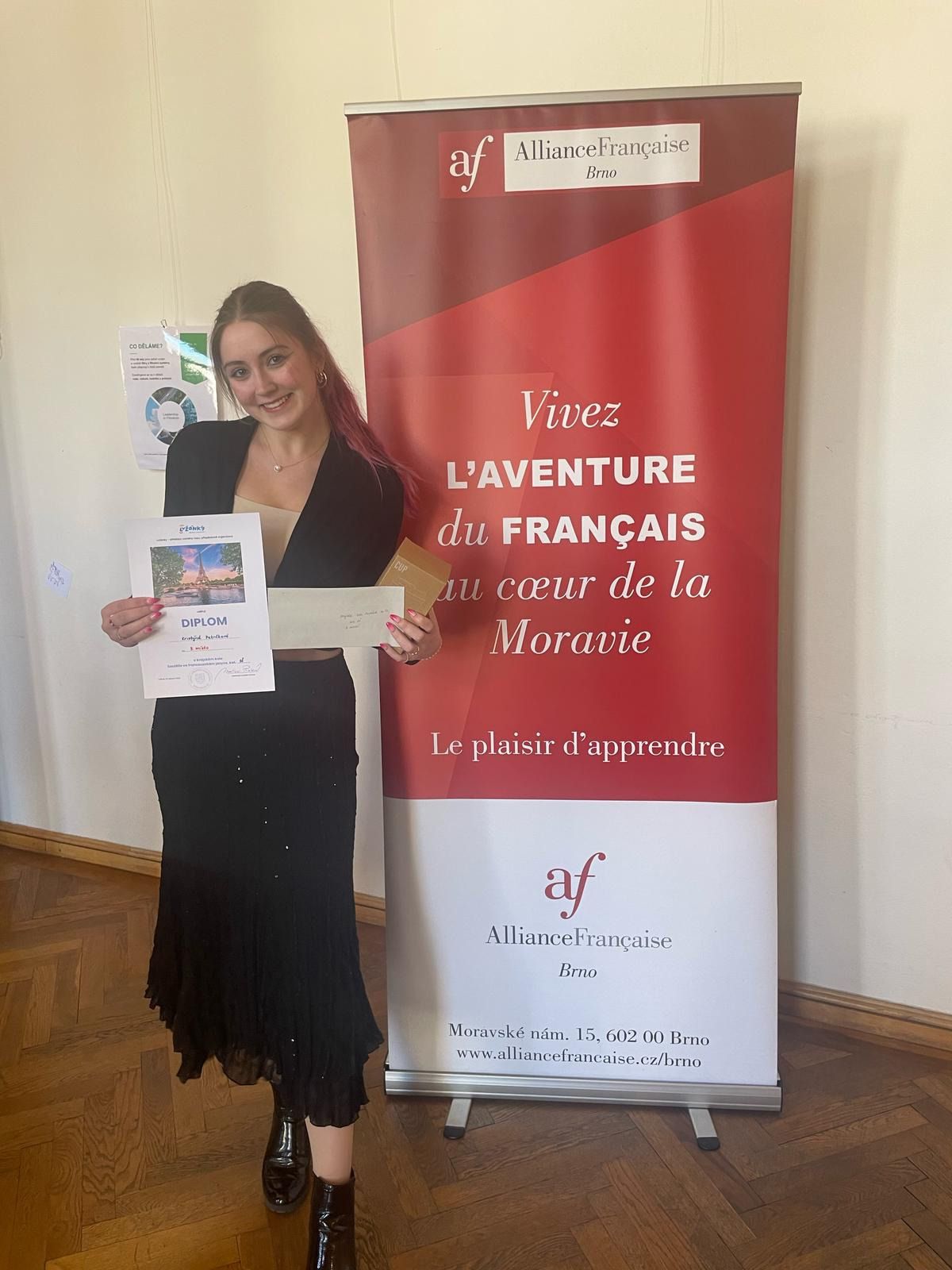 Kristýna Petrčková je třetí nejlepší francouzštinářka v kraji
