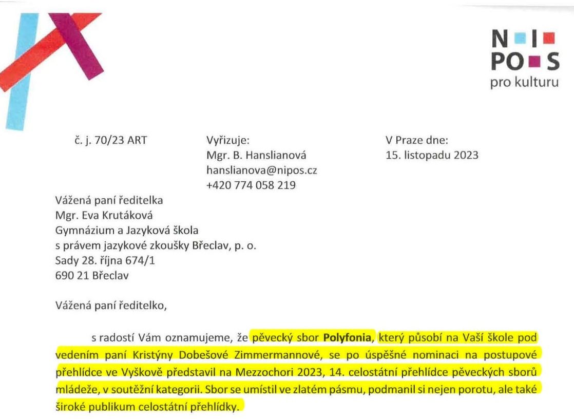 Dopis, který potěší